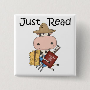 Alleen lezen vierkante button 5,1 cm