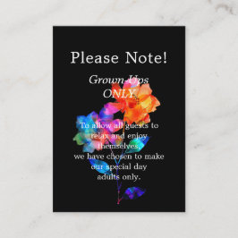 🌈 Alleen LGBTQ Volwassenen Bloemen & Trots Informatiekaartje