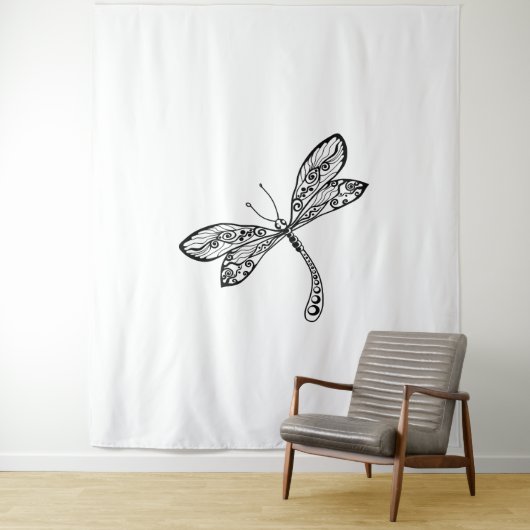 Alleen libel weer wandkleed (In situ)