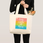 Alleen liefde is echt grote tote bag (Voorkant (product))