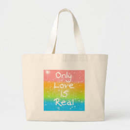 Alleen liefde is echt grote tote bag