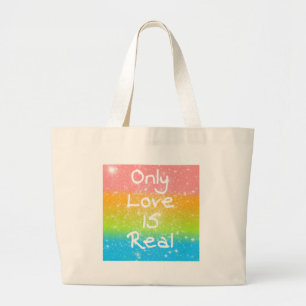 Alleen liefde is echt grote tote bag