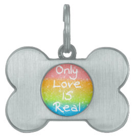 Alleen Liefde is Echte Huisdieren Naamplaatje