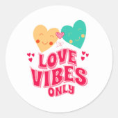 Alleen liefdesvirussen ronde sticker (Voorkant)
