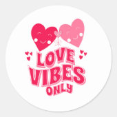 Alleen liefdesvirussen ronde sticker (Voorkant)