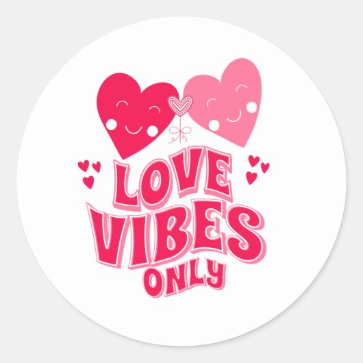 Alleen liefdesvirussen ronde sticker (Voorkant)