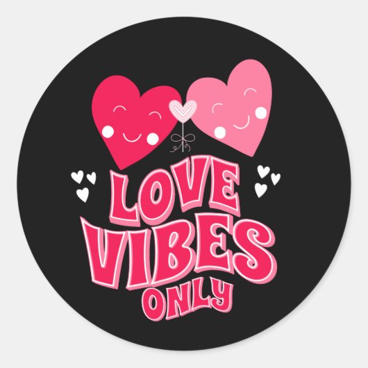 Alleen liefdesvirussen ronde sticker (Voorkant)