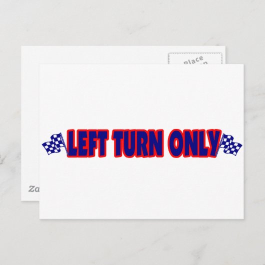 Alleen linksaf briefkaart (Voorkant / Achterkant)