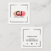 ☐ Alleen Logo ontworpen vierkant Vierkante Visitekaartje (Voorkant / Achterkant)