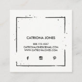 ☐ Alleen Logo ontworpen vierkant Vierkante Visitekaartje (Achterkant)