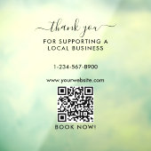 Alleen lokaal bedrijfsafspraak Verwelkomd  Raamsticker (Vel 3)