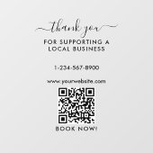 Alleen lokaal bedrijfsafspraak Verwelkomd  Raamsticker (Vel)