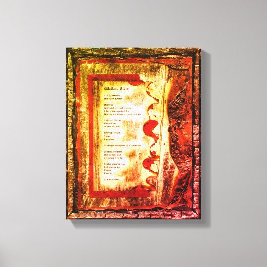Alleen lopen canvas afdruk (Voorkant)