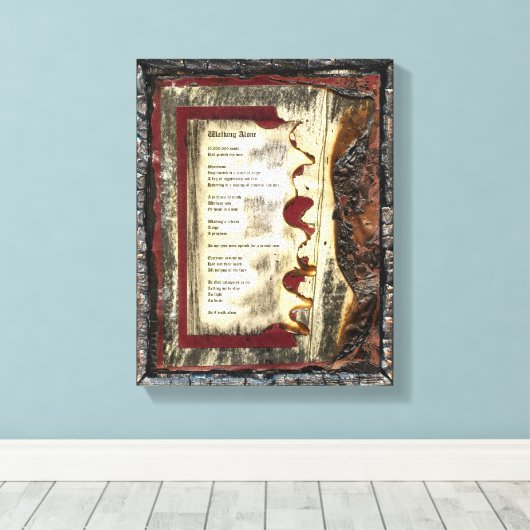 Alleen lopen canvas afdruk (Insitu (Houten vloer))