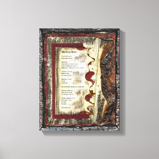 Alleen lopen canvas afdruk (Voorkant)