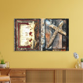 Alleen lopen en draagbreedte canvas afdruk (Insitu (Woonkamer))