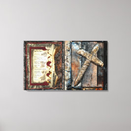 Alleen lopen en draagbreedte canvas afdruk