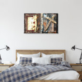 Alleen lopen en draagbreedte canvas afdruk (Insitu (Slaapkamer))