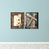 Alleen lopen en draagbreedte canvas afdruk (Insitu (Houten vloer))