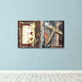 Alleen lopen en draagbreedte canvas afdruk (Insitu (Houten vloer))