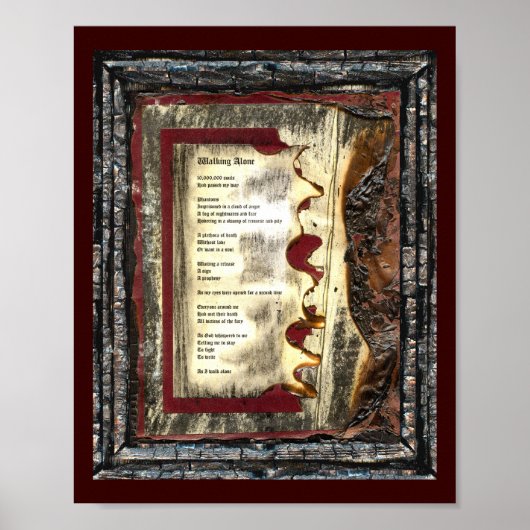 Alleen lopen poster (Voorkant)