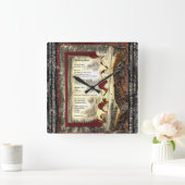 Alleen lopen vierkante klok (Huis)