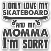 Alleen Love Skateboard & 4-inch Kiss Cut Vinyl Sti Sticker (Voorkant)