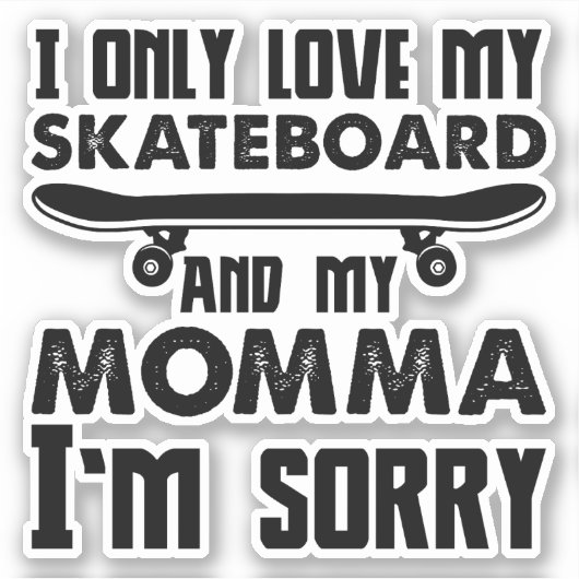 Alleen Love Skateboard & 4-inch Kiss Cut Vinyl Sti Sticker (Voorkant)