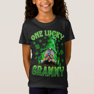 Alleen Lucky Grammy Gnomen Autisme St Patrick's Da T-shirt