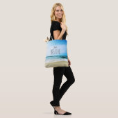 Alleen maar afbreken bij het strand tote bag (Op model)