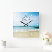 Alleen maar afbreken bij het strand vierkante klok (Huis)