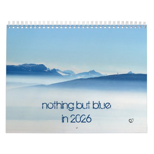alleen maar blauw in 2026 kalender (Hoes)