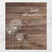 Alleen maar Breedte van de Dandelions Butterfly Wo Wijn Etiket (Enkel label)