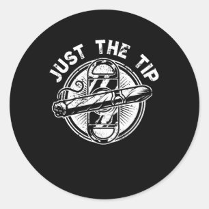 Alleen maar de tip-roker schitterende stekelrok ro ronde sticker