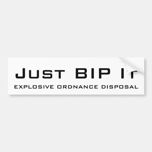 Alleen maar een BIP Bumpersticker (Voorkant)