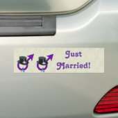 Alleen maar gehuwde Formal Gay Male Bumpersticker (Op auto)