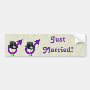 Alleen maar gehuwde Formal Gay Male Bumpersticker
