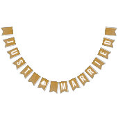 Alleen maar gehuwde Gold Faux Glitter Vlaggetjes (Alle)