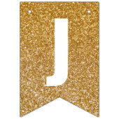 Alleen maar gehuwde Gold Faux Glitter Vlaggetjes (Tweede vlag)