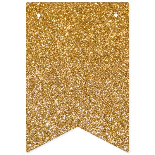 Alleen maar gehuwde Gold Faux Glitter Vlaggetjes (Eerste vlag)