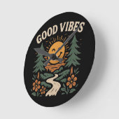 Alleen maar goede vibes!! ronde klok (Hoek)