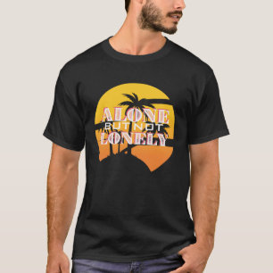 Alleen, maar niet eenzaam retro asociale int t-shirt