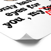 alleen maar ogen voor bier grappig drink design poster (Hoek)