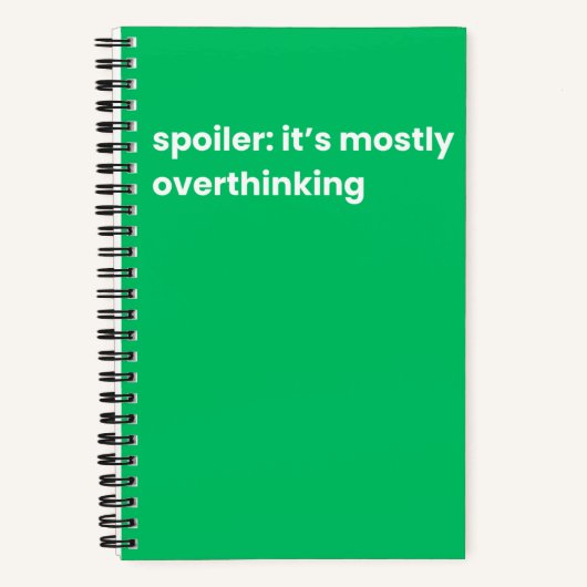 Alleen maar overdenken notitieboek (Voorkant)