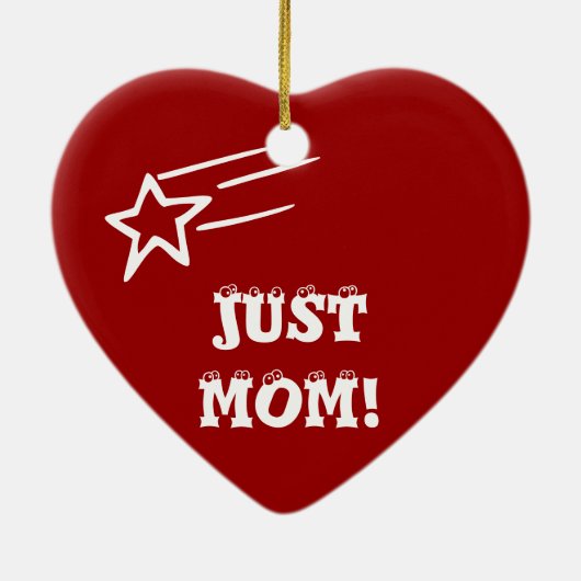 Alleen mama keramisch ornament (Achterkant)