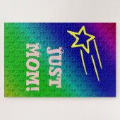 Alleen mama Superstar Blue en Green Star My Life Legpuzzel (Horizontaal)