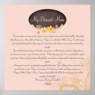 Alleen mama's liefdeswoorden aan mama poster