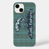 Alleen mannen tartan-groen vissen Case-Mate iPhone case (Achterkant)