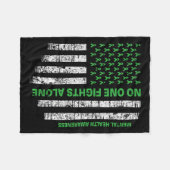 Alleen markeren mentaal gezondheidsbewustzijn Niem Fleece Deken (Voorkant (Horizontaal))