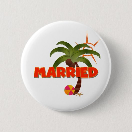 Alleen MARRIED Tropical  Ronde Button 5,7 Cm (Voorkant)